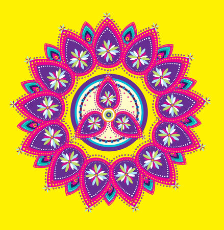 Flower pattern mandalaのイラスト素材