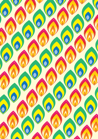 diwali candle lightのイラスト素材