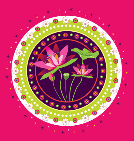 Lotus Flowerのイラスト素材