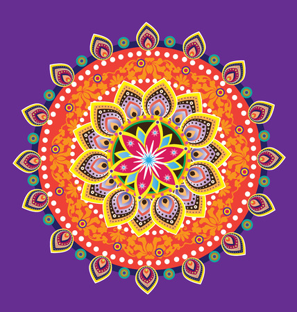 Flower pattern mandalaのイラスト素材