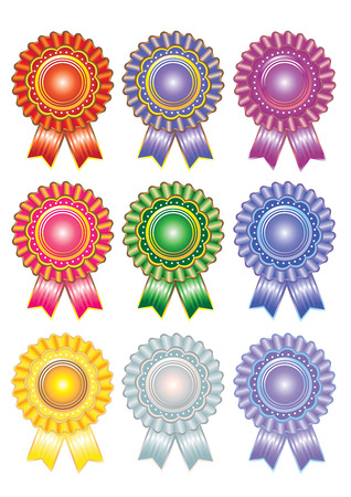 Rosette Award Setのイラスト素材