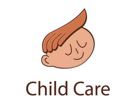 Child care, child minding and preschool logo design. Baby care logotype.のイラスト素材