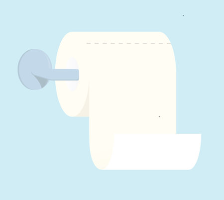 Toilet paper flat illustrationのイラスト素材