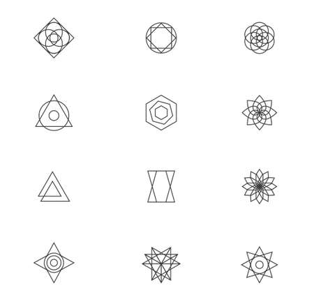Minimal vector line logo marksのイラスト素材
