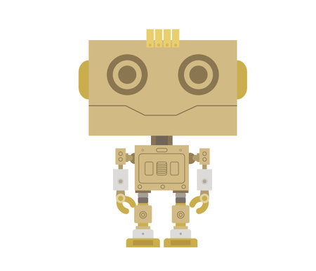 Golden boy robot.のイラスト素材