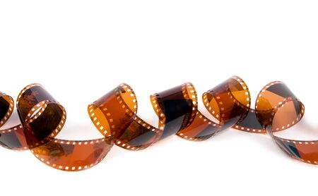 Turns film. Isolated on white background.の写真素材