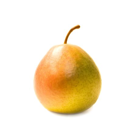 The pear with tail. Isolated on white background.の写真素材