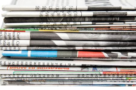 Stack of newspapers の写真素材