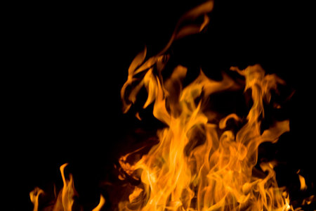Flames. Can be used as a background.の写真素材