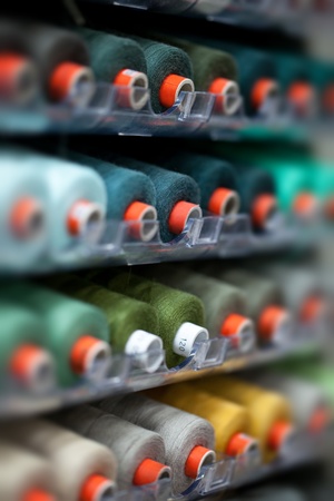 Background of the reels with colorful threads の写真素材
