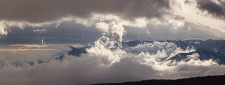 Babugan Yayla in the clouds. Crimea. Russiaの写真素材