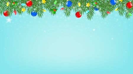Christmas background , a work desk with a festive Christmas decoration , vectorのイラスト素材