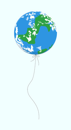 Earth balloon. Vector illustrationのイラスト素材