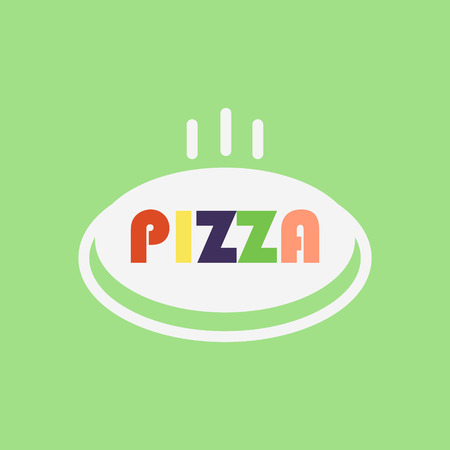 pizza. Graphic symbol of a hot pizza vectorのイラスト素材
