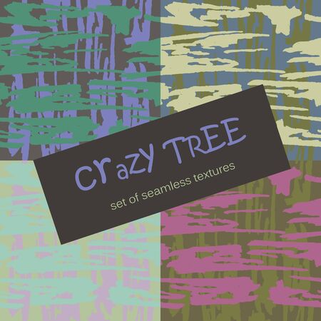 Abstract wood pattern in bright colors. Crazy. Tree.のイラスト素材