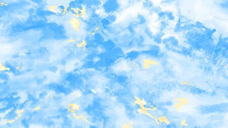 Cloudy sky. The sun's rays through the clouds. Background vector.のイラスト素材