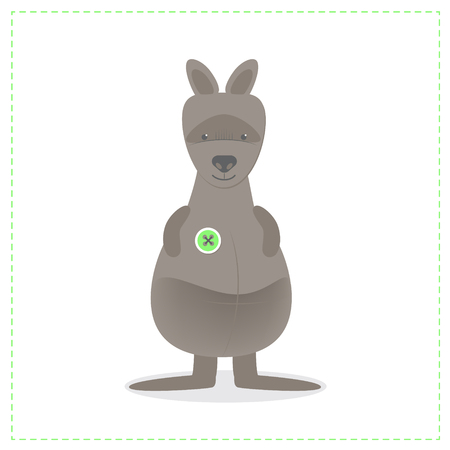 Kangaroo, animal prairie, toy, cartoon vectorのイラスト素材
