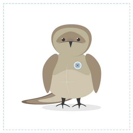 Nightingale bird, funny little nightingale, vectorのイラスト素材