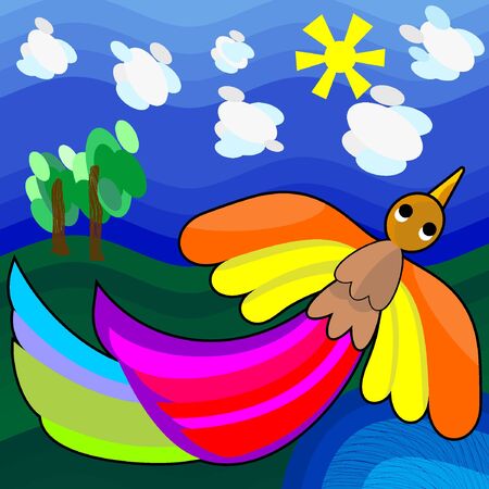 Flying birdのイラスト素材