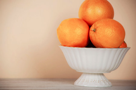 orange full of vases on the tableの写真素材