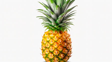 a pineapple cut in half with a white backgroundの素材
