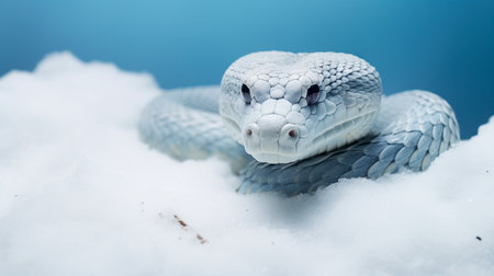 a snake with a very big smile on its faceの素材