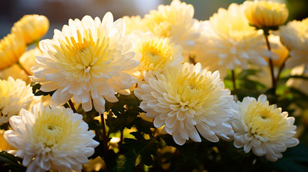 a bunch of flowers that are in the sunの素材