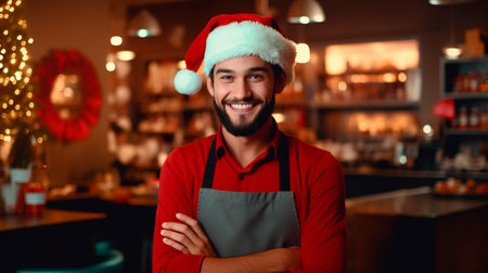 a woman in a chef's hat and apronの素材