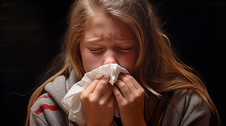 young girl in a blue dressの素材
