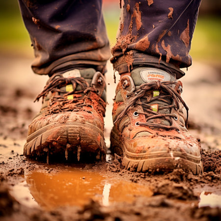 dirty shoes on the roadの素材