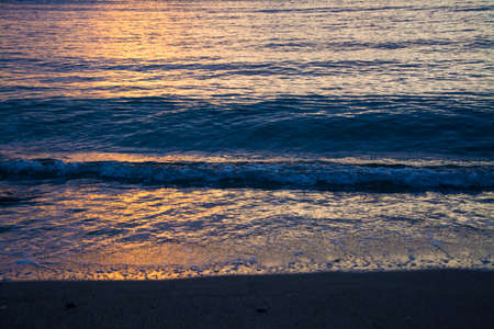 Mediterranean sea at dawnの写真素材