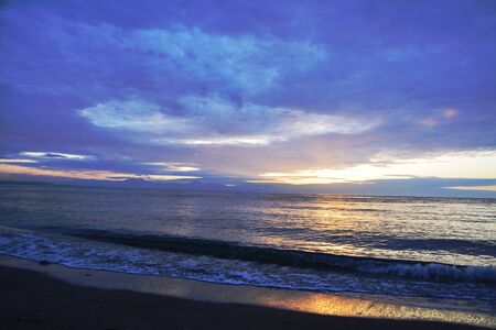 Mediterranean sea at dawnの写真素材