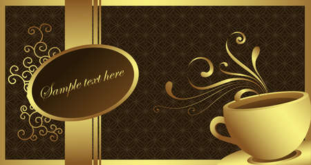 Golden Coffeeのイラスト素材