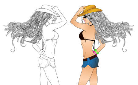 Summer Girlのイラスト素材