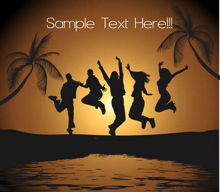 People jumping のイラスト素材