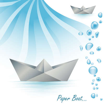 Paper boatのイラスト素材