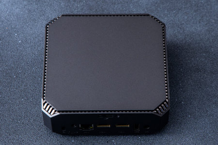 A small system unit of a personal computer. Compact device.の写真素材