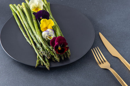 Bunch of green asparagus
