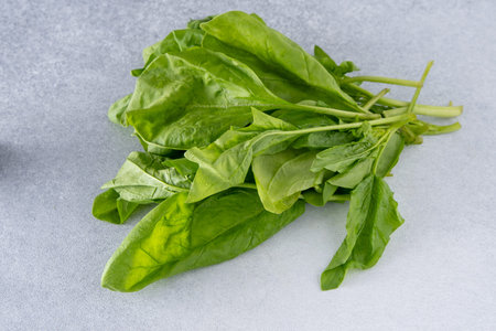 Spinach green leaves on salad.