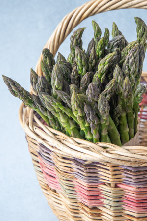 Bunch of green asparagusの写真素材