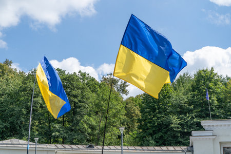 Flag of Ukraineの写真素材