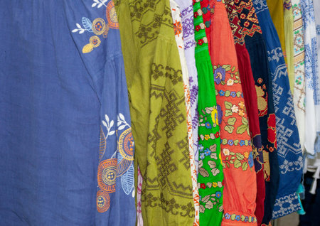 Vyshyvanka is a traditional national Ukrainian dress. A set of different embroidered blouses.
