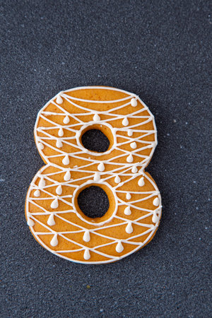 Decorative Gingerbread Number Eight
