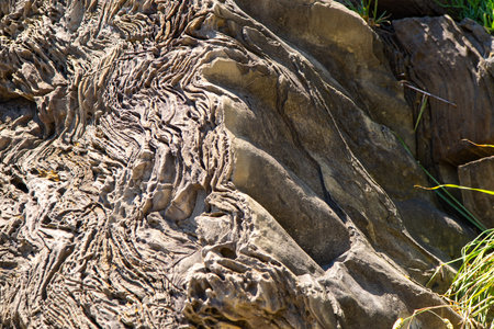 Close up of rock, folded stone