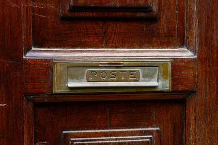 Mailbox Poste mail sign on doorの写真素材