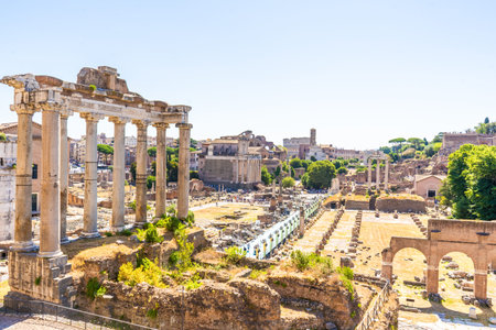 Columns arch Forum architecture antique building Italy, Rome