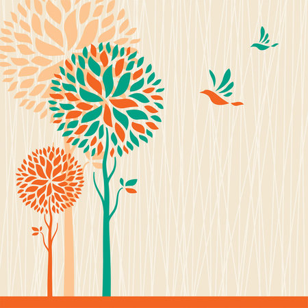 Abstract trees backgroundのイラスト素材
