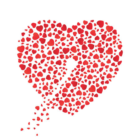 Heart with a wound of love  Pierced through the heart of flowing out love のイラスト素材