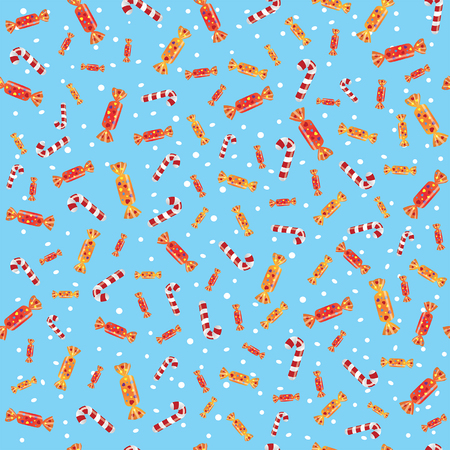 Candy pattern. Seamless pattern. Vector illustration with a clipping mask.のイラスト素材