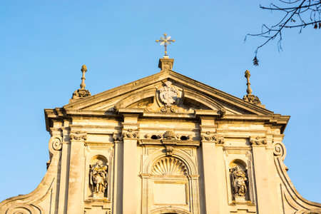 Fragment church exterior decoration. Lviv, Ukraine.